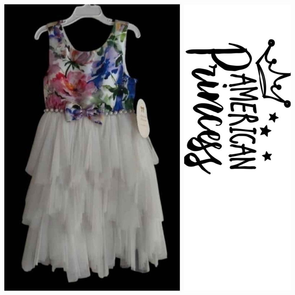 NWT American Princess Tiered Special Occasion Dress ~6X/7